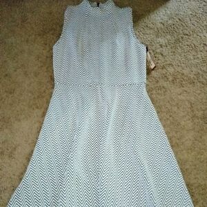 Merona (Size S) Black & White Chevron Print Dress (NWT)